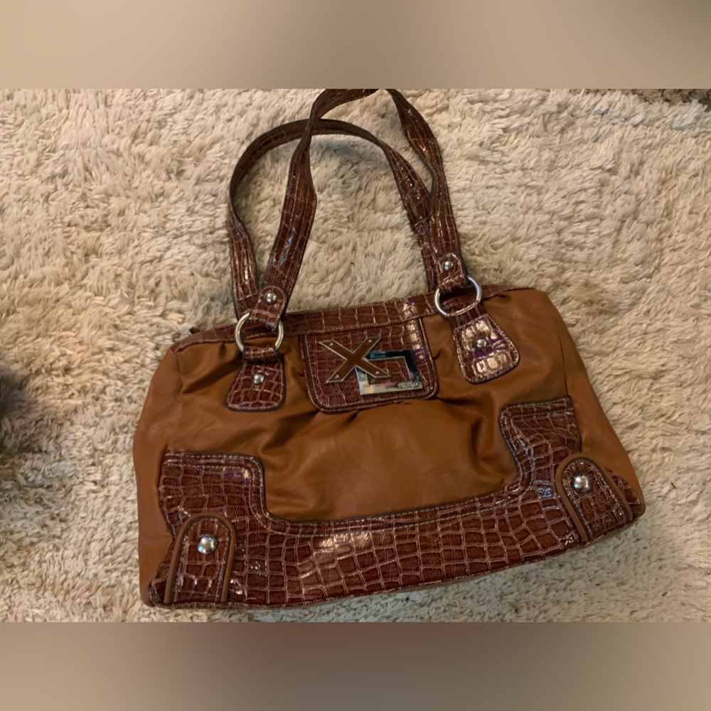 Like new XOXO Brown Snake Skin bag